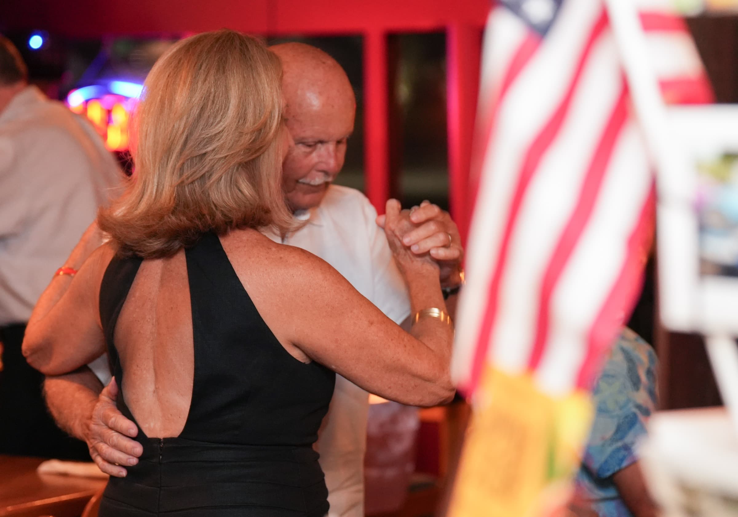 A couple dancing to live music at Don Ramon